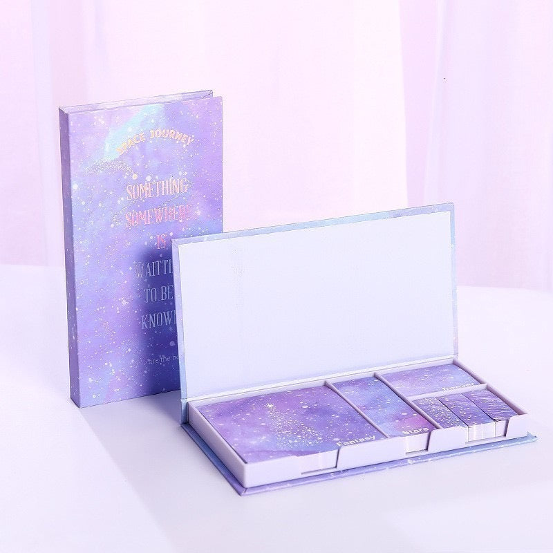 6pcs/set Creative Starry Sky Series Memo Pad Set