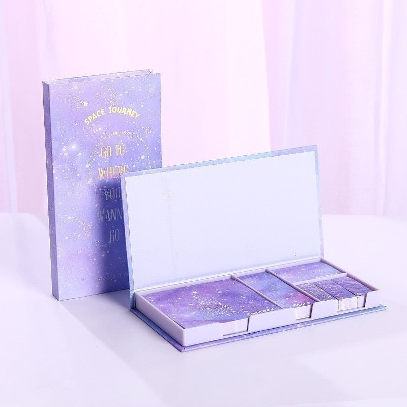 6pcs/set Creative Starry Sky Series Memo Pad Set
