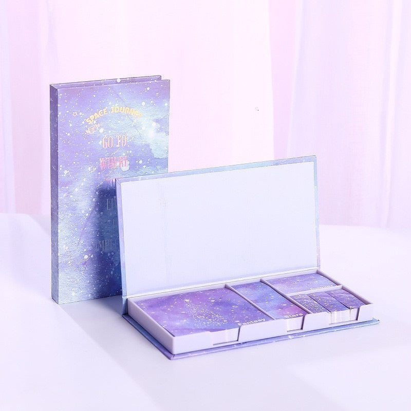 6pcs/set Creative Starry Sky Series Memo Pad Set