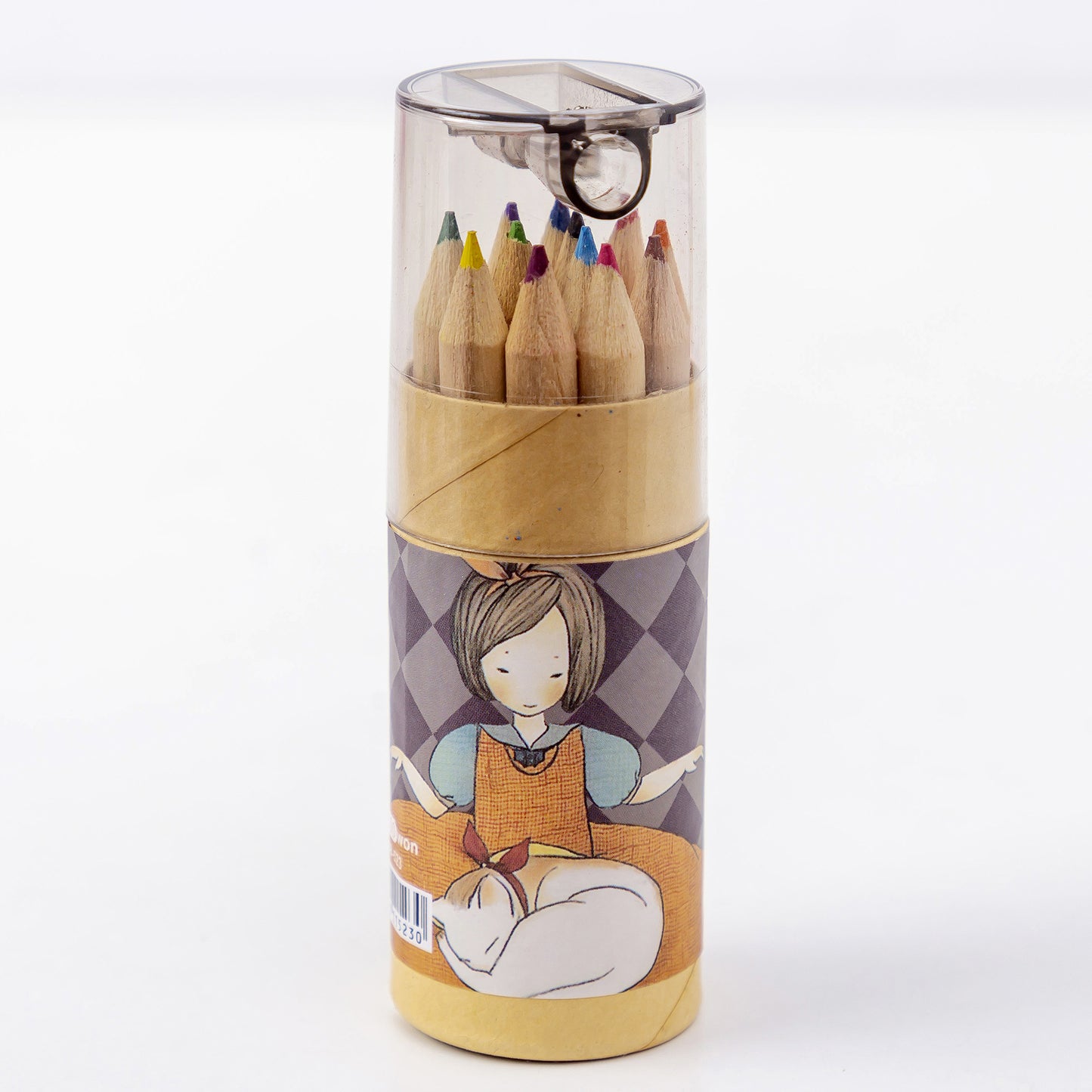 12pcs Colored 2B Pencil Set With Sharpener Cap