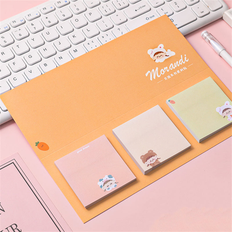 3pcs/set Cartoon Style Sticky Note