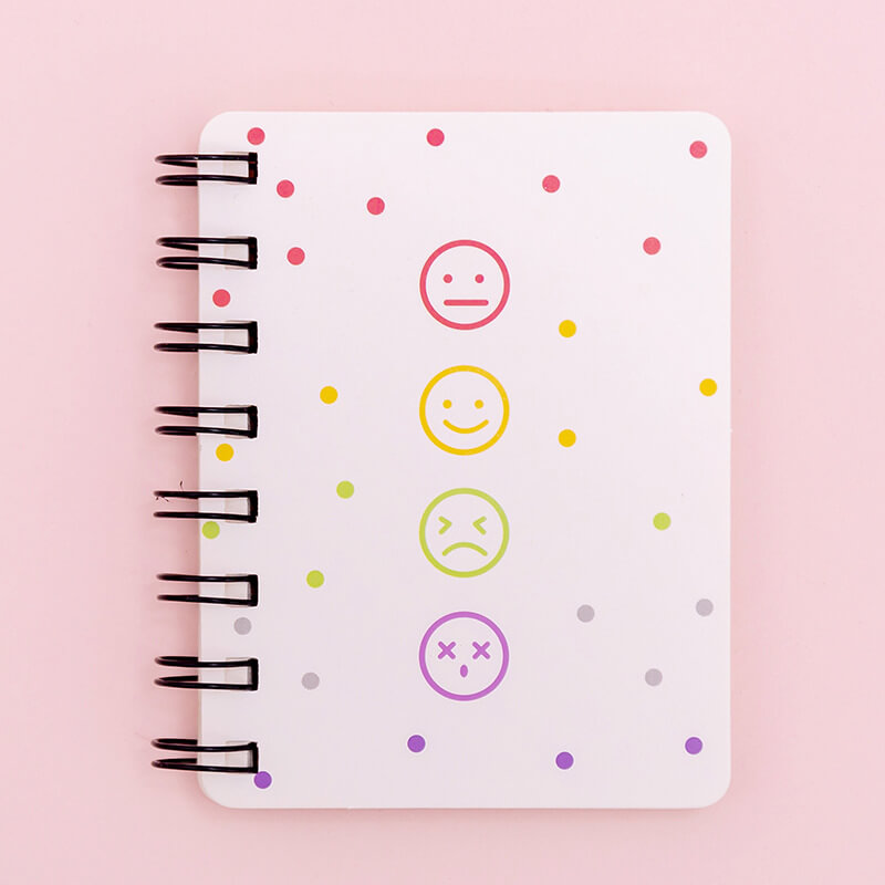 A7 80sheets Portable Floral Pattern Loose-leaf Notebook
