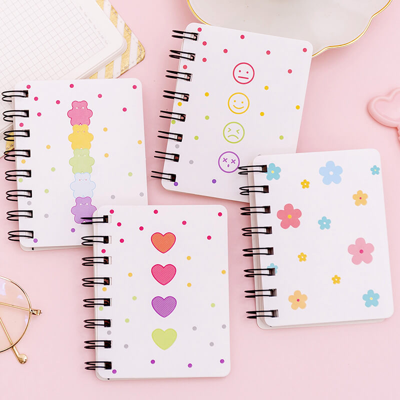 A7 80sheets Portable Floral Pattern Loose-leaf Notebook