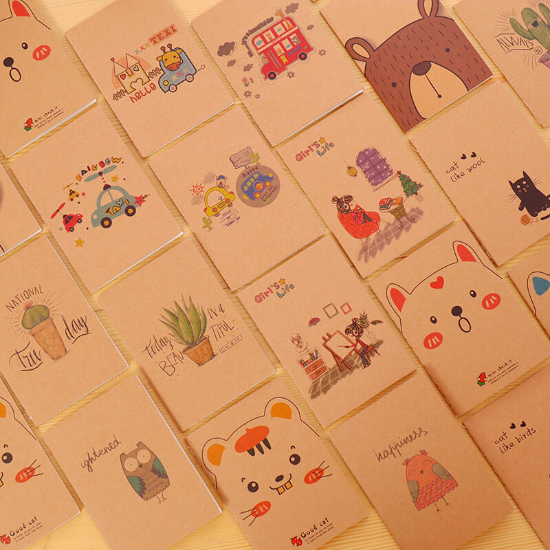 64K Brown Paper Cover Mini Notepad