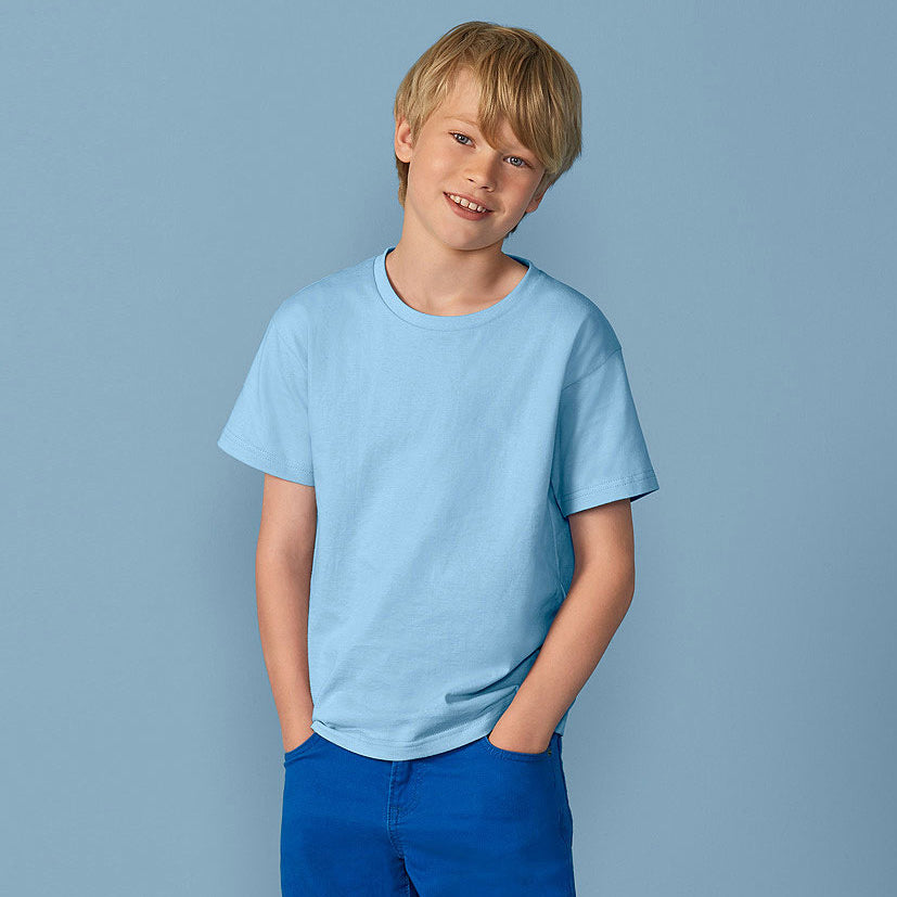 Children Casual Solid Color Short Sleeve T-Shirt Custom Logo