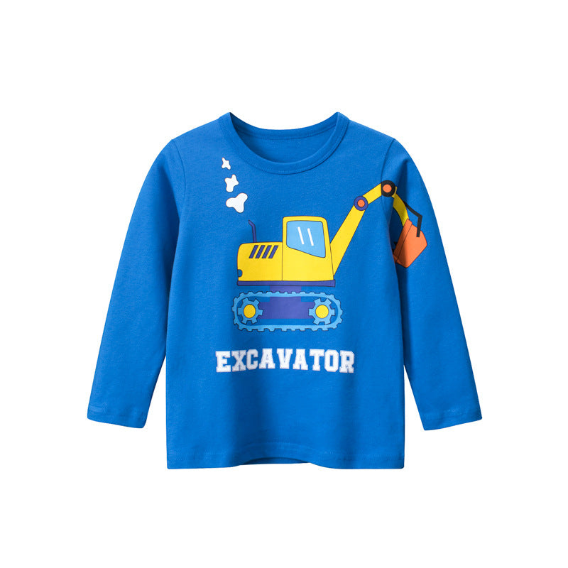 Kids Toddler Boys Casual Cute Alphabet Cartoon Print Long Sleeve T-Shirt