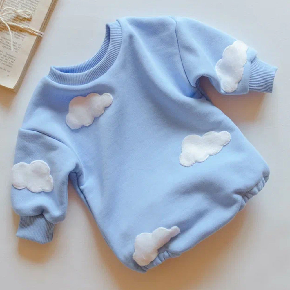 Newborn Infant Baby Stereo Clouds Floral One-Piece Rompers