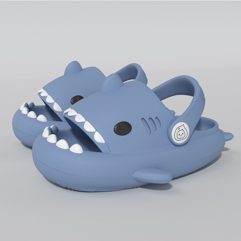 Children Kids Baby Fashion Girls Boys Casual Cute Cartoon Soft-Soled Shark Slippers Sandals Shoes