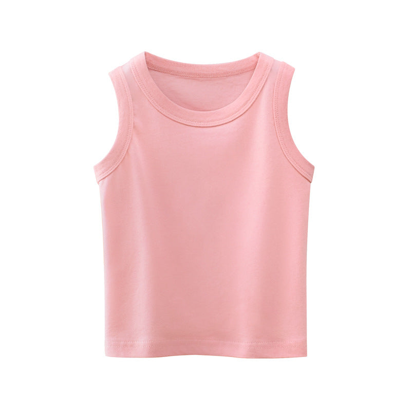Toddlers Fashion Boys Solid Color Sleeveless Casual Basic Vest Top