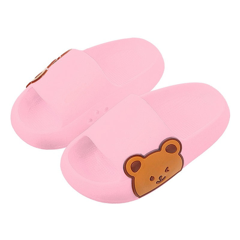 Kids Slip-on Cartoon Bear Cute Home Bath Beach Summer Lightweight Slippers Shoes