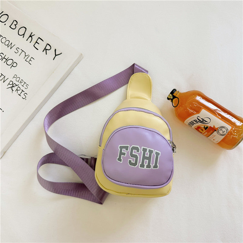 Kids Unisex Fashion Casual Cute Alphabet Chest Bag