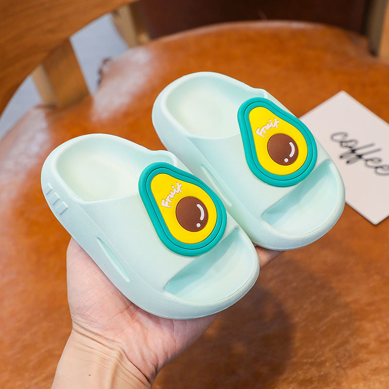 Kids Cute Cartoon Fruit Soft Bottom Non-slip Slippers