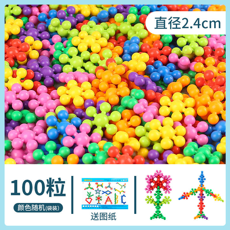 Kids Assembled Puzzle Large Grain Plum Blossom Building Blocks Toy