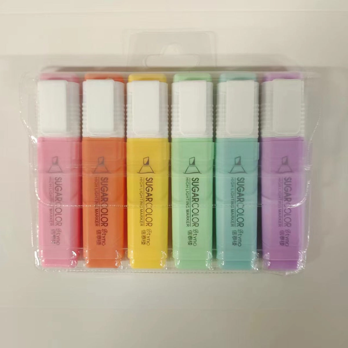 6 Macaroon Highlighter Large Capacity Marking Pen 6pcs-Set