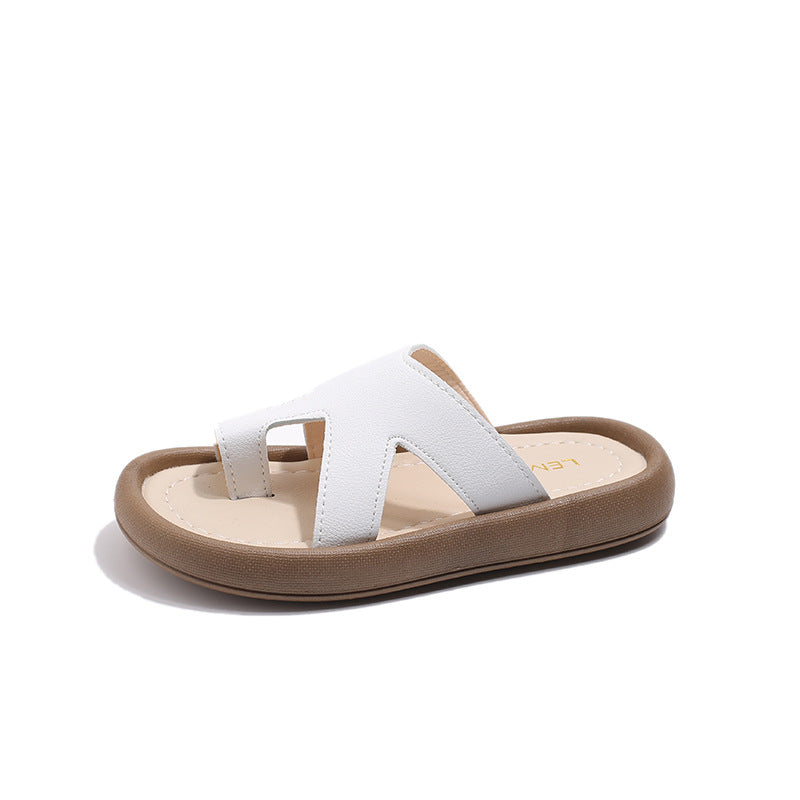 Kids Girls Casual Cute Flat Thick-Soled Slippers