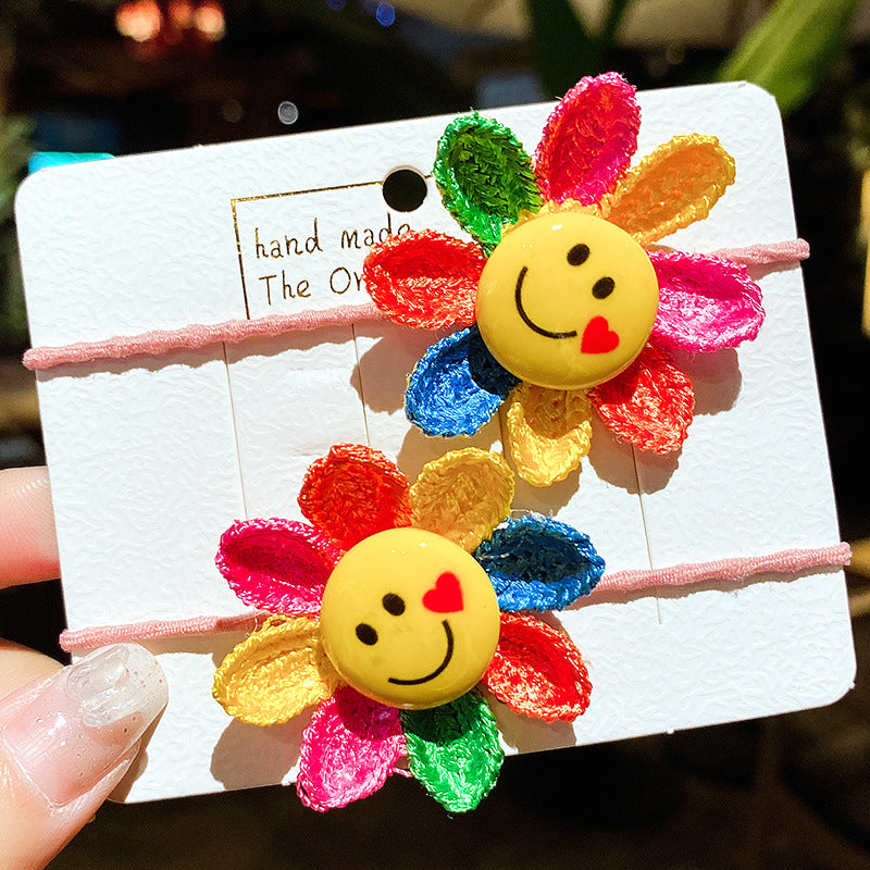 Children Cute Smiley Sunflower Hair Accessories