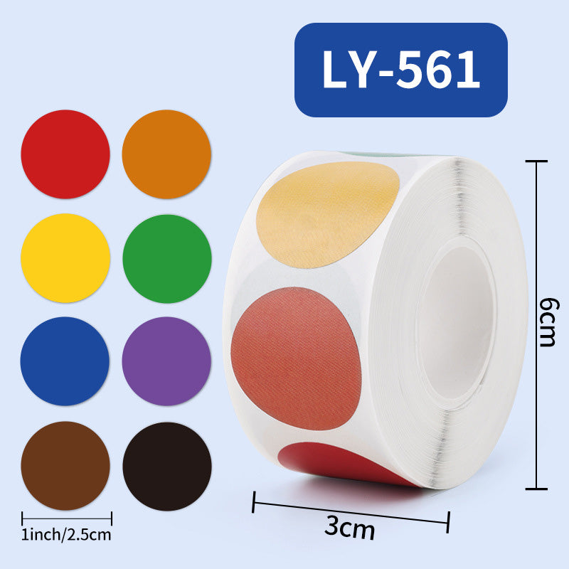 500-Pieces Multicolor Dot Round Seal Sticker