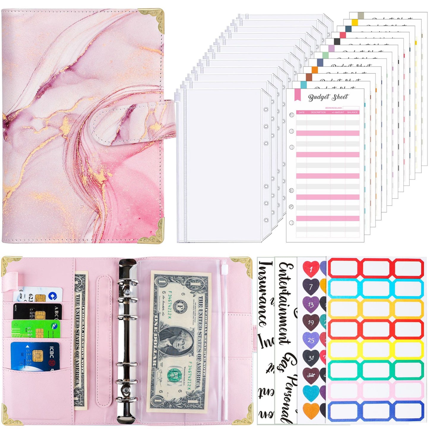 A6 Loose-Leaf Color Book Printing Leather PU Notebook