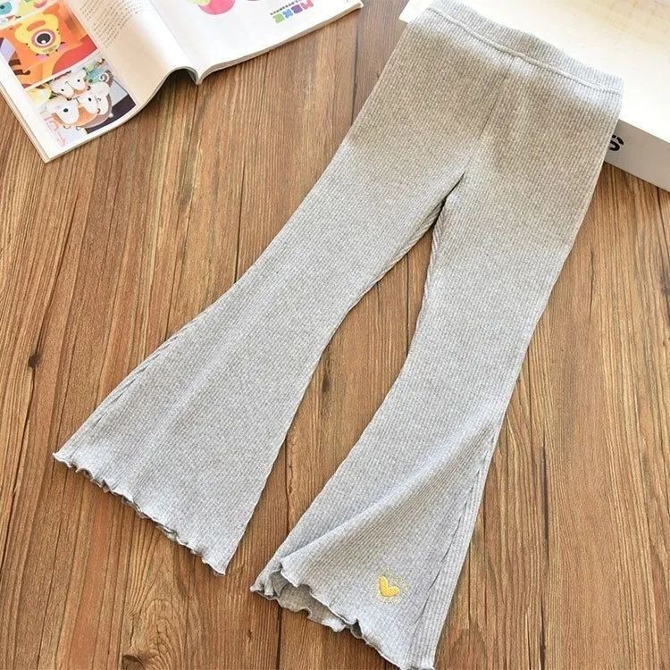 Kids Girls Spring And Autumn Cotton Fashion Casual Flared Pants