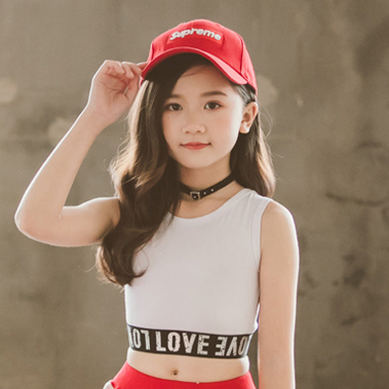Children Kids Baby Fashion Girls Casual Basic Sleeveless Letter Print T-Shirt Vest
