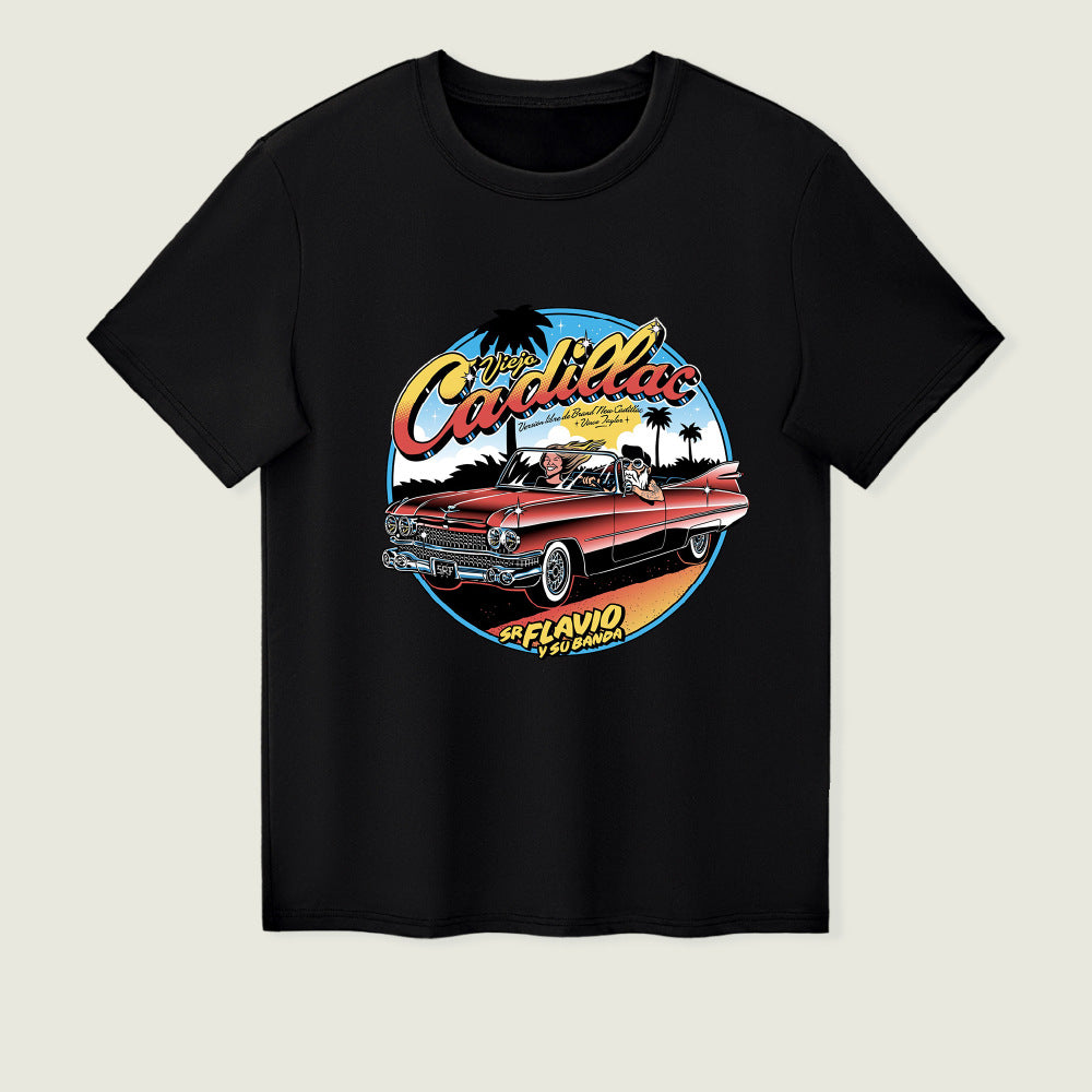 Kids Toddler Boys Girls Car Print Short Sleeve T-Shirt