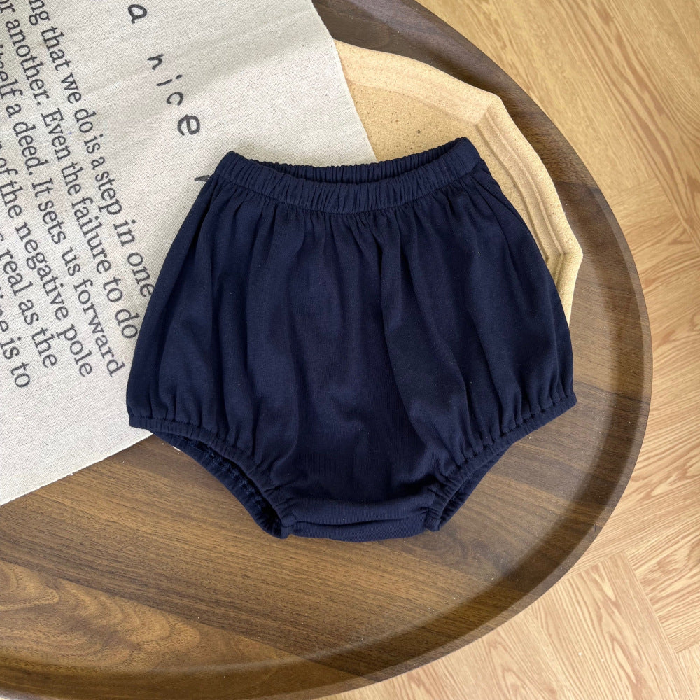 Baby Solid Color Cute Cotton Shorts