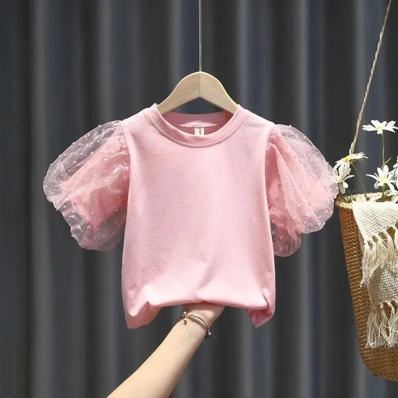 Toddlers Newborn Baby Fashion Girls Casual Basic Solid Color Short Sleeve T-Shirt