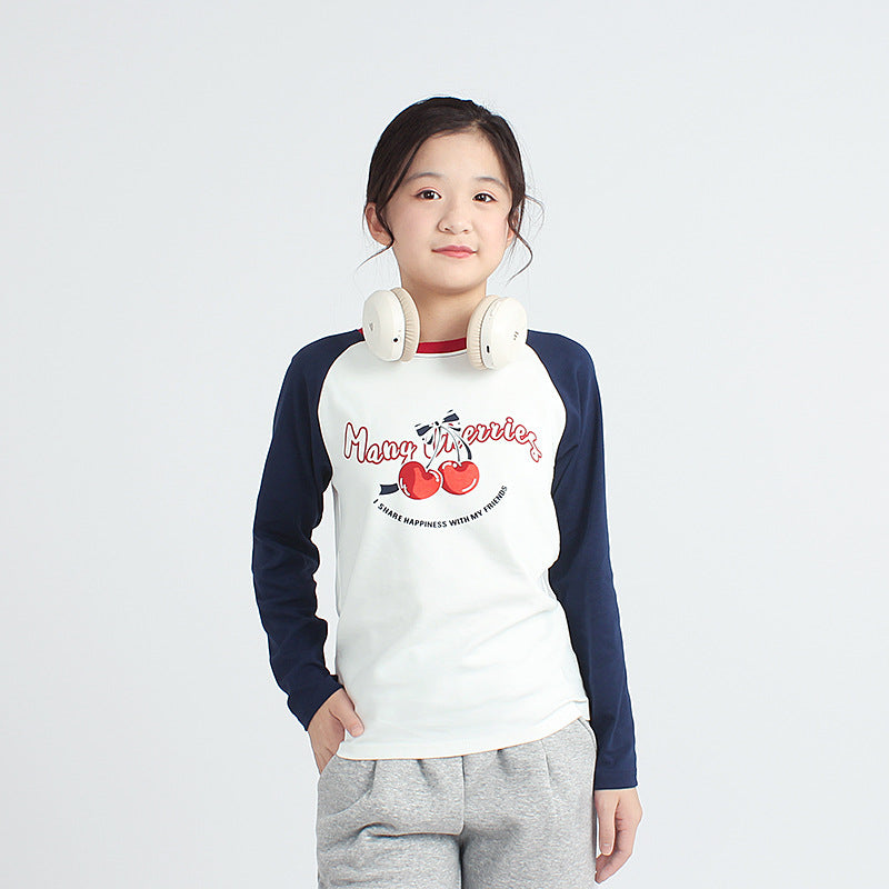 Kids Toddler Big Girls Casual Cute Alphabet Print Long Sleeve T-Shirt