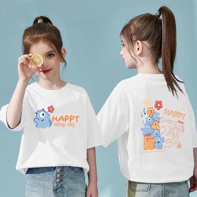 Kids Toddler Big Girls Casual Cute Cartoon Alphabet Print Long Sleeve T-Shirt
