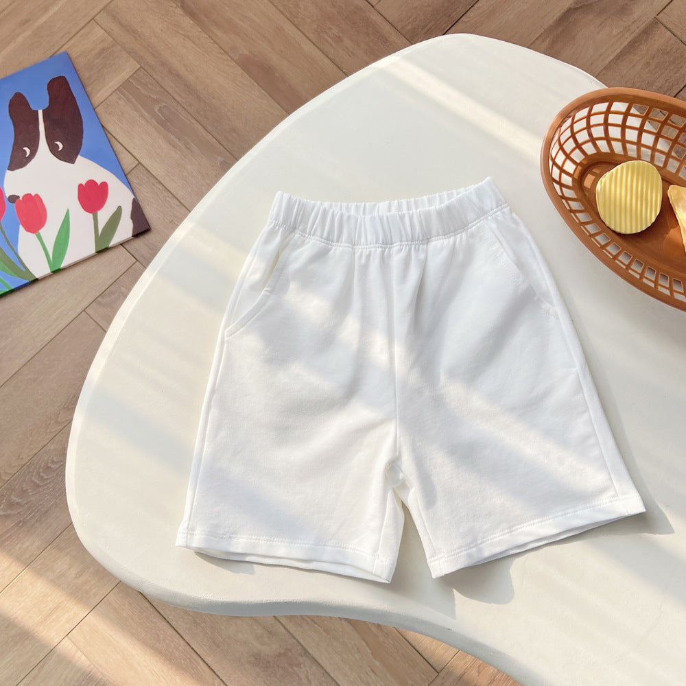 Children Kids Baby Fashion Girls Boys Casual Basic Solid Color Shorts