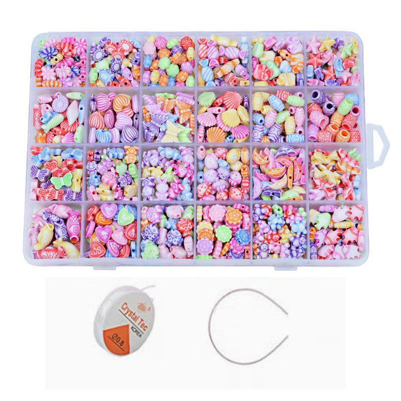 Fashion Children'S Diy Handmade Beaded Necklace Bracelet Set