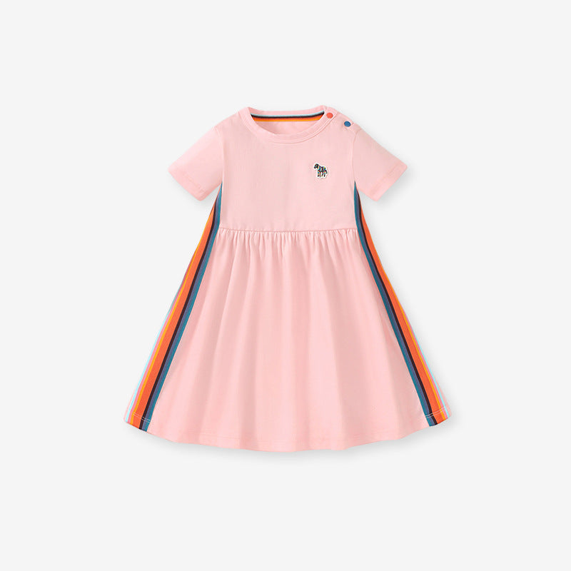 Kids Toddler Girls Casual Cute Short Sleeve Dress
