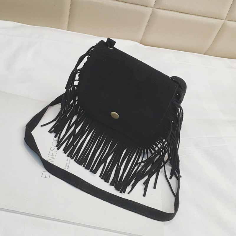 Kids Fashion Casual Tassel Leopard Crossbody Bag
