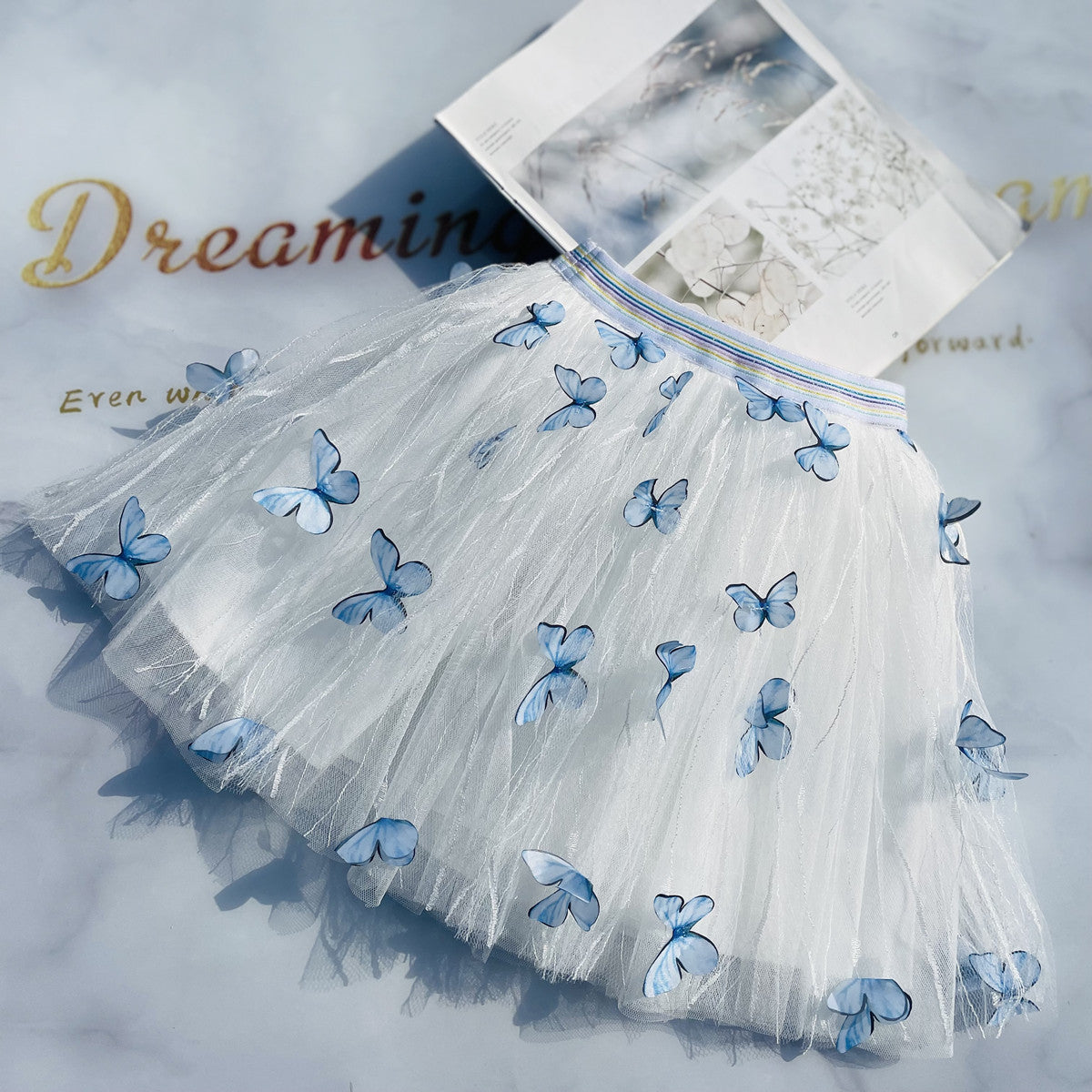 Girl'S Fashion Butterfly Mesh Tutu Skirt