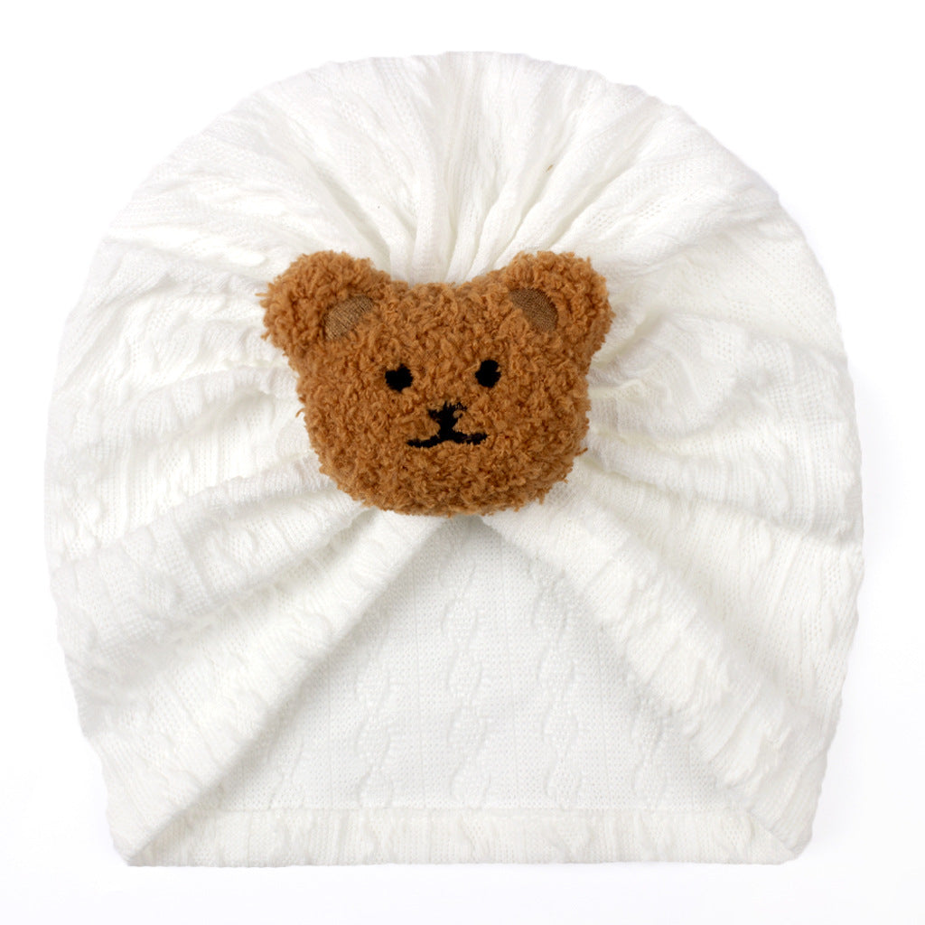 Newborn Cute Cartoon Knitwear Turban Cap