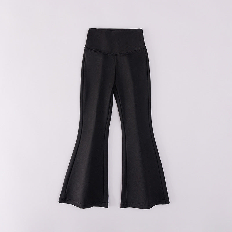 Girls High Waist Slim-Fit Yoga Flare Pants