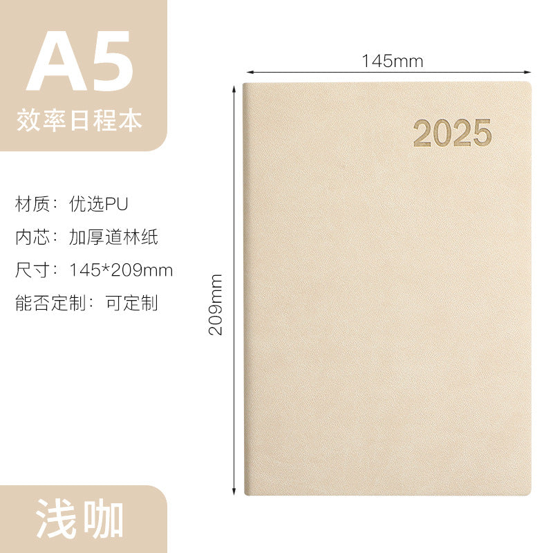 2025 Simple Solid Color English Spanish Daily Notebook