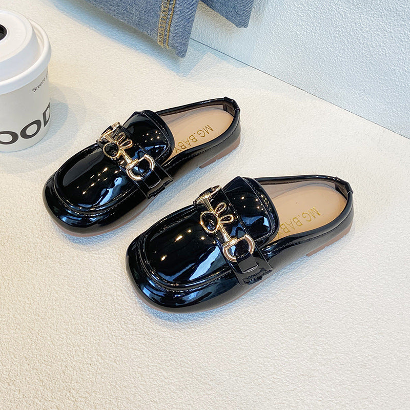 Kids Girls Fashion Casual Cute Rabbit Pattern Flat Sling Back PU Slippers