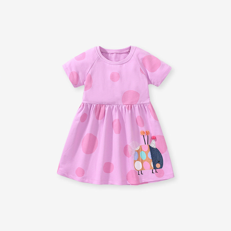 Kids Toddler Girls Casual Cute Short Sleeve Dress