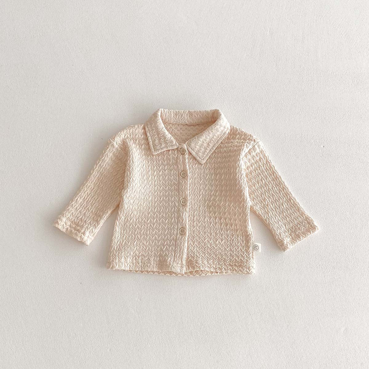 Kids Baby Girls Rhombus Long Sleeve Lapel Blouses