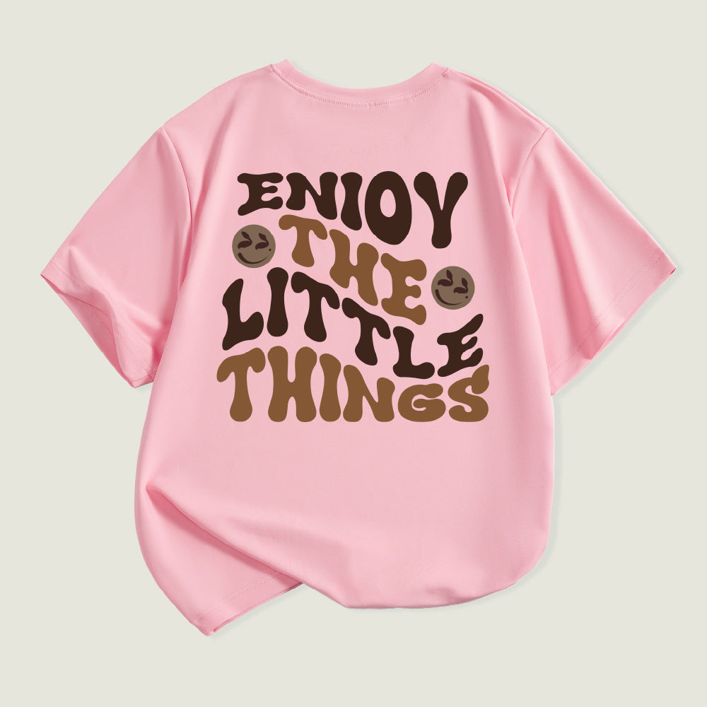Kids Toddler Boys Girls Alphabet Print Short Sleeve T-Shirt