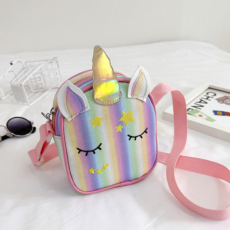 Kids Casual Cute Cartoon Rainbow Crossbody Bag