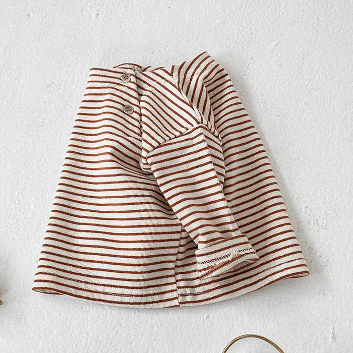 Kids Baby Boys Girls Spring Casual Cute Stripe Print Long Sleeve T-Shirt