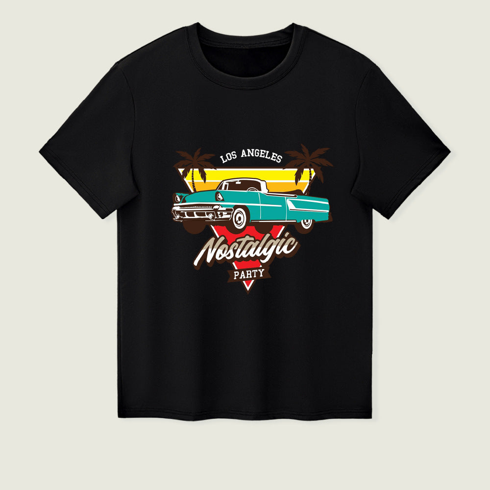 Kids Toddler Boys Girls Car Print Short Sleeve T-Shirt