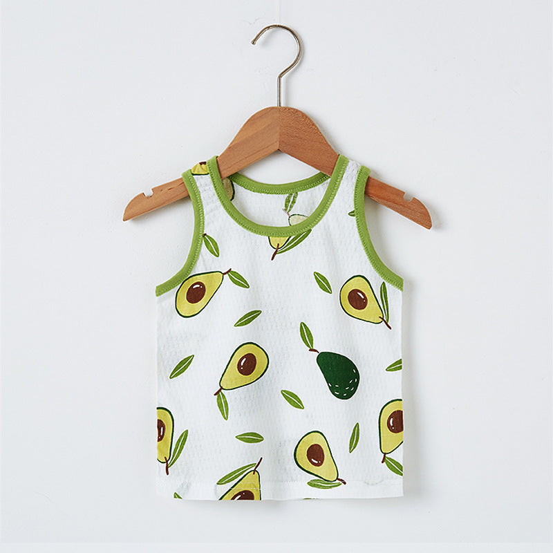 Kids Toddler Boys Girls Casual Cute Cartoon Print Tank Top