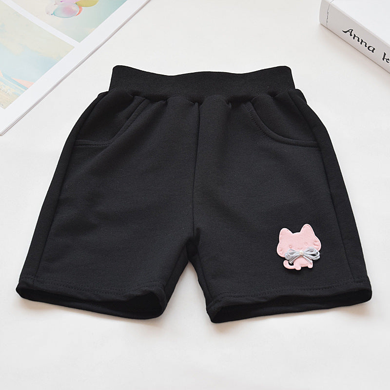 Children Kids Baby Fashion Girls Casual Basic Sports Cartoon Shorts