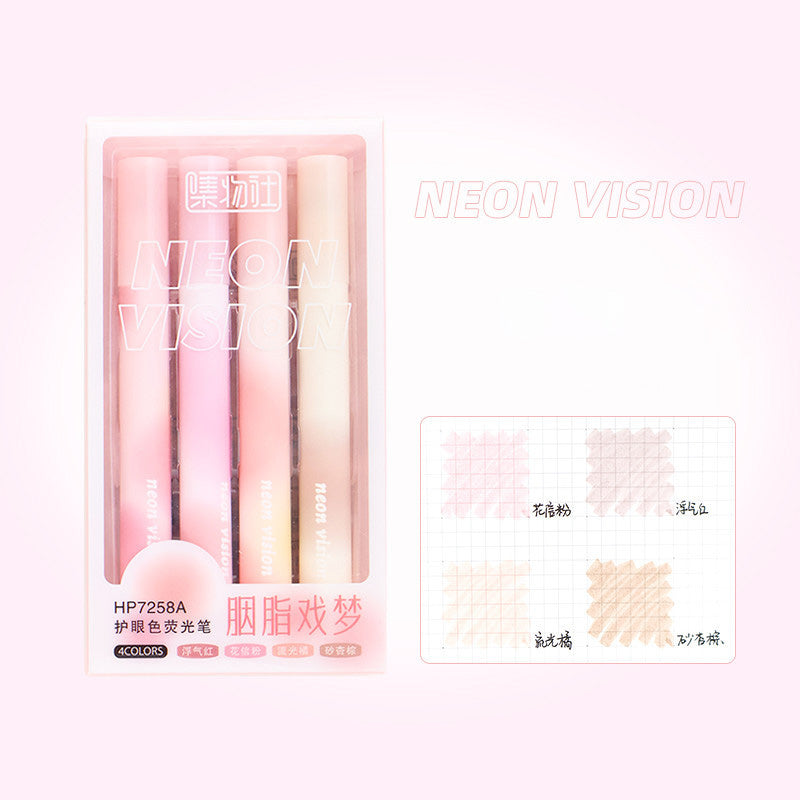 Fashion Gradual Color Highlighter Mark Pen 4pieces/Set