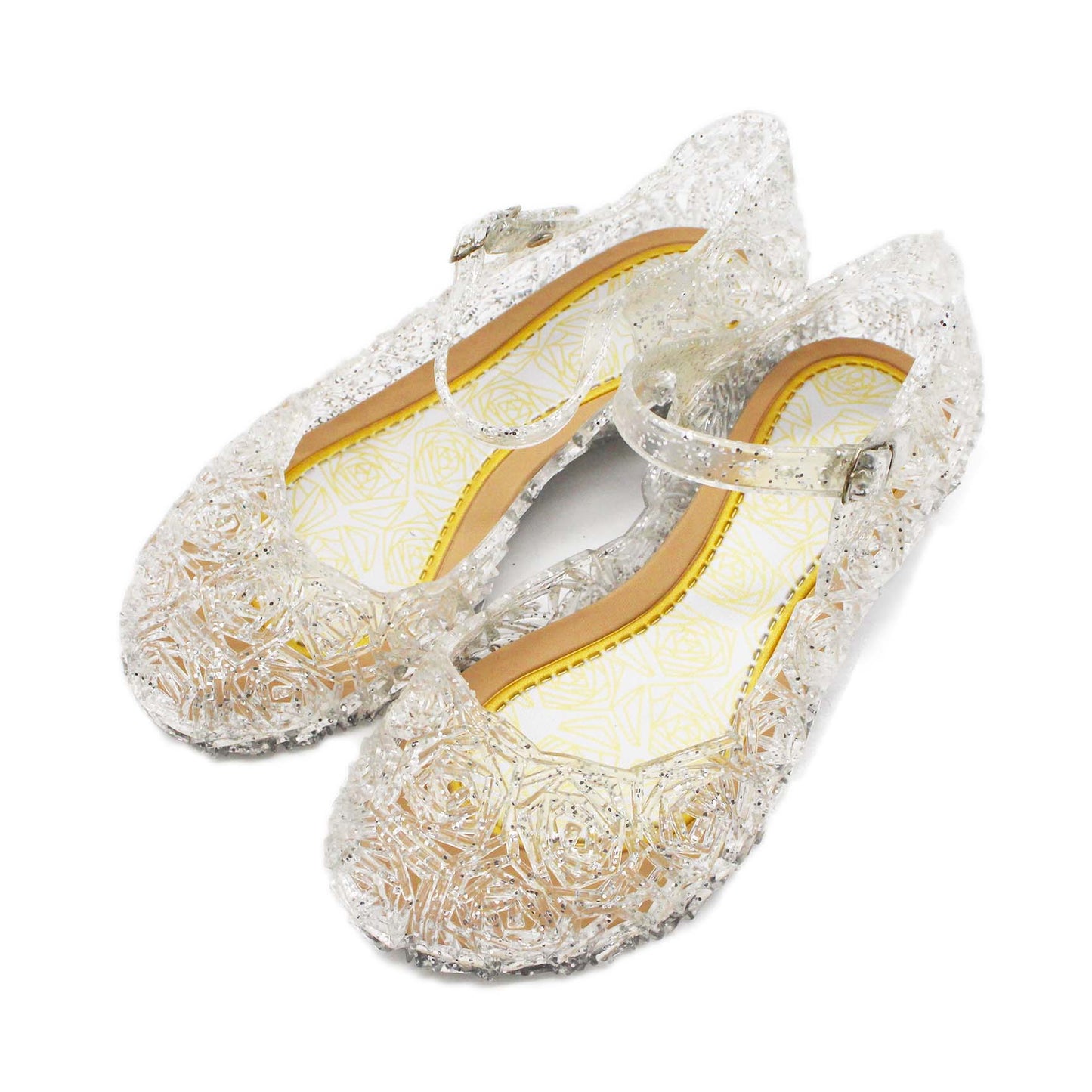 Girls Basic Solid Color Flower Princess Sandals
