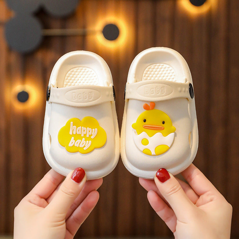 Children Kids Baby Fashion Girls Boys Cartoon Duck Soft Sole Casual Clogs Slippers Shoes