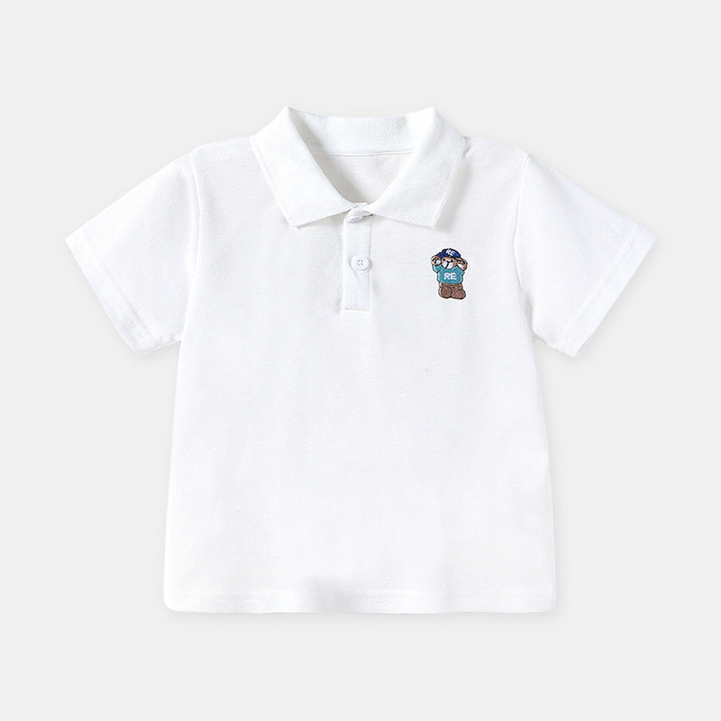 Toddler Boys Short Sleeve Summer Cartoon Polo Shirt